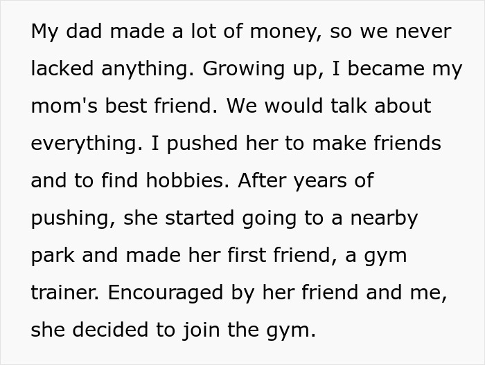 Text excerpt about dad wanting an open marriage and mom's friendships leading to new experiences in an open marriage.