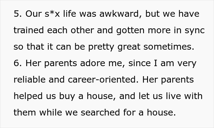 Text excerpt discussing relationship dynamics and parental support in a robotically calculated marriage choice.