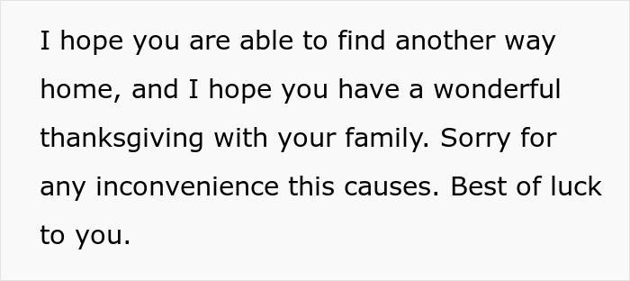 Text excerpt from a breakup message where an entitled lady manipulates her boyfriend and demands free rides.