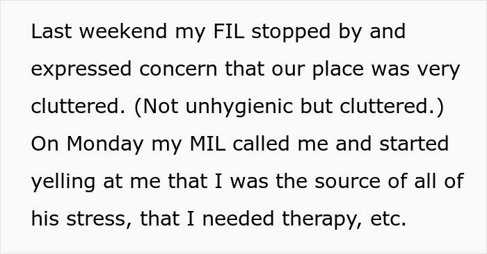 Text excerpt describing in-law family tension causing anxiety and divorce talks during wife's IVF treatment.