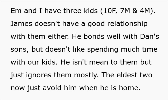 Text excerpt about a man denying his stepson&rsquo;s pleas to contribute to college fund and family relationship issues.