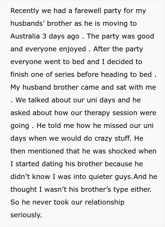 Man jokes about trading wife for younger woman while his twin brother offers to date her instead in a humorous twist.