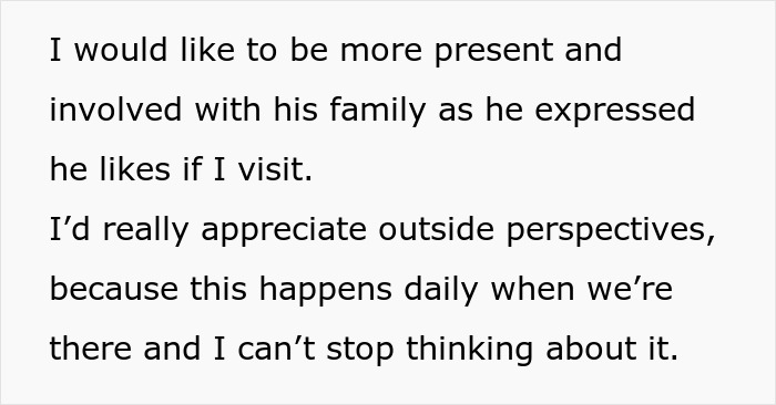 Text excerpt showing a woman expressing feelings about boyfriend&rsquo;s affection with his mom and seeking outside perspectives.