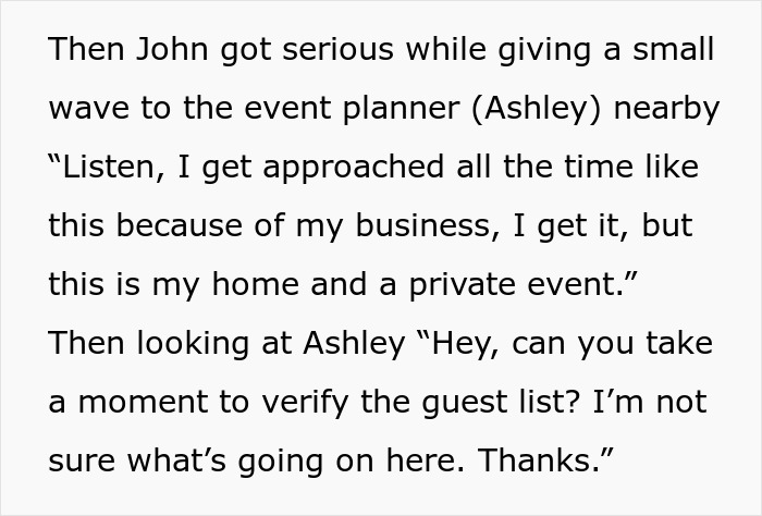 Man confidently confronts former bully at class reunion, crushing ego 25 years after high school encounter.