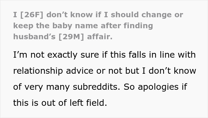 Pregnant wife shocked by husband&rsquo;s affair after discovering woman&rsquo;s name matches their dream baby name.