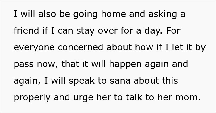 Text message about a student planning to stay with a friend after being kicked out to keep appearances for roommate’s Muslim mom. Text message about a student planning to stay with a friend after being kicked out to keep appearances for roommate’s Muslim mom.