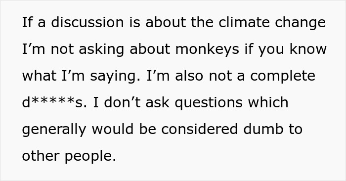Text block discussing not asking dumb questions, relating to future MIL branding bride-to-be stupid and fianc&eacute;&rsquo;s reaction.