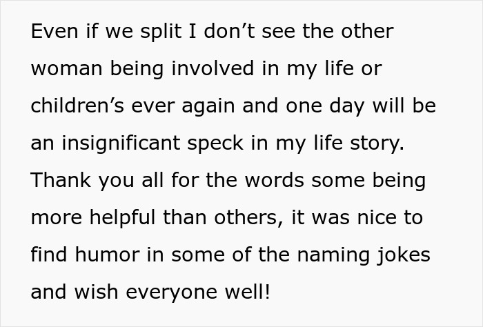 Text about a pregnant wife shocked by her hubby&rsquo;s affair and a woman&rsquo;s name matching their dream baby name.