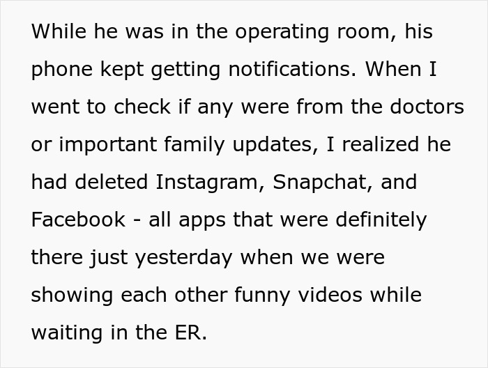 Wife feels suspicious and confused after checking husband&rsquo;s phone during surgery with deleted social media apps noticed.