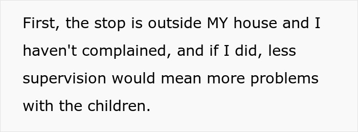 Text excerpt discussing kids bus stop parenting and supervision related to children’s safety outside the house. Text excerpt discussing kids bus stop parenting and supervision related to children’s safety outside the house.