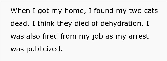 Man proven not guilty of a crime but still faces harsh consequences including job loss and personal loss at home.