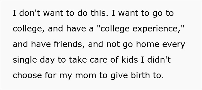 18YO Picks Dorm Life Over Diaper Duty, Mom Slams Him For Being Too Selfish To Raise His 5 Siblings
