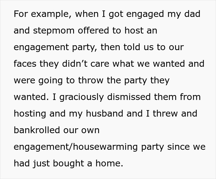 Text describing a bride trying to erase her twin from the wedding, revealing family favoritism and conflict.