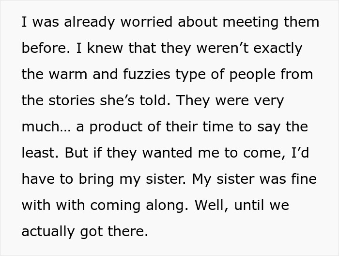 Text excerpt showing a worried man planning to bring his autistic sister to meet girlfriend&rsquo;s parents despite their objections.