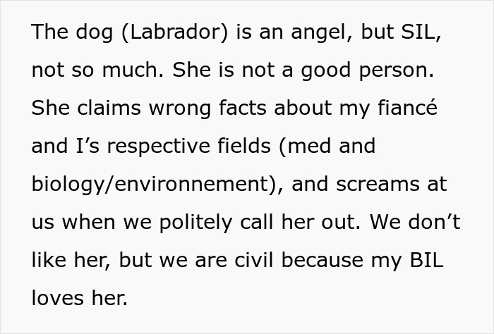 Bride refuses sister-in-law’s service dog at wedding, causing tension and conflict with family members involved. Bride refuses sister-in-law’s service dog at wedding, causing tension and conflict with family members involved.
