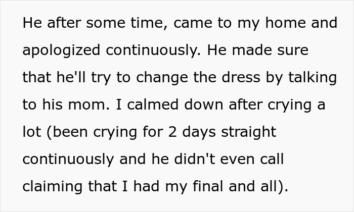 Man lashes out at fianc&eacute;e after family goes dress shopping without her, causing tension and emotional upset.