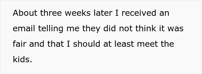 Text excerpt showing a man&rsquo;s birth family reaching out after years of abandonment, but he rejects contact with them.