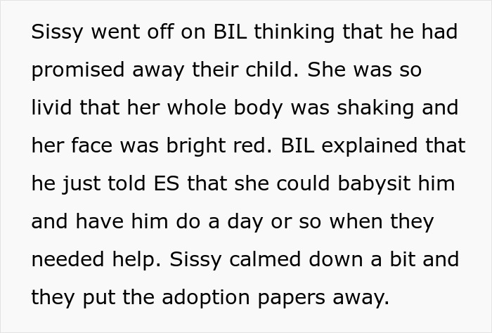 Woman misunderstanding babysitting offer, sending adoption papers after mistaking chance to take the baby, showing anger and confusion.