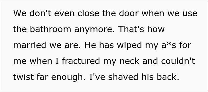 Text excerpt about a woman&rsquo;s marriage and care, related to discovering an affair baby while setting up a WIC profile.