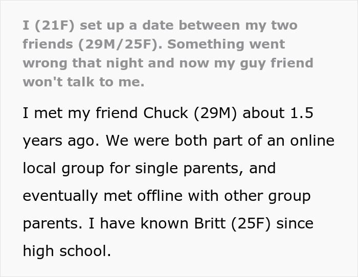 Woman sets up widow and single mom for a date, guy cuts it short and hides the horrible reason behind it.