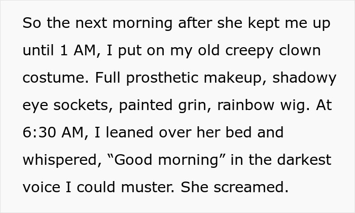 Lady Dresses As Clown And T-Rex After MIL Keeps Sneaking Into Bedroom At Night, Leaves Her Screaming
