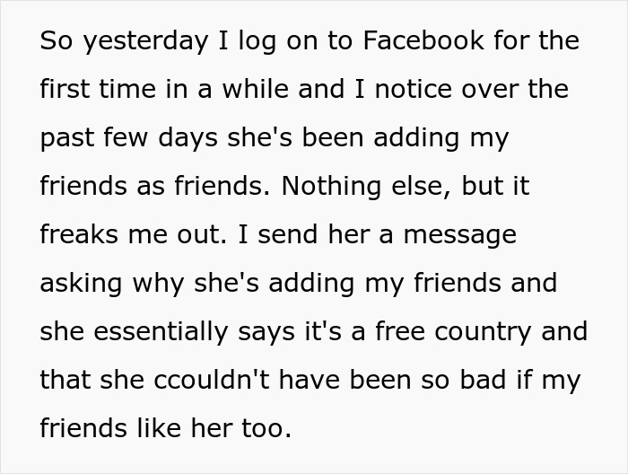 Alt text: Text message about girlfriend wanting to quit job after winning lottery, adding friends on Facebook causing concern