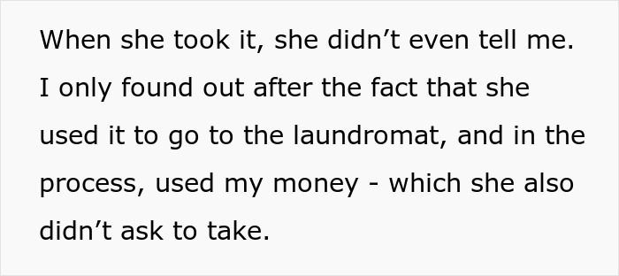Text excerpt about a woman ending a 15-year friendship after a purse fiasco involving money and trust issues.