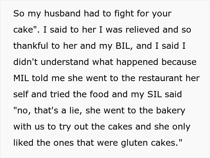 Text excerpt from a story where a woman confronts her MIL for purposely triggering her allergies. Text excerpt from a story where a woman confronts her MIL for purposely triggering her allergies.