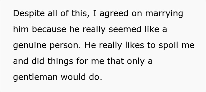 Text excerpt about a man who lashes out at fianc&eacute;e after his family went dress shopping without her, causing upset.