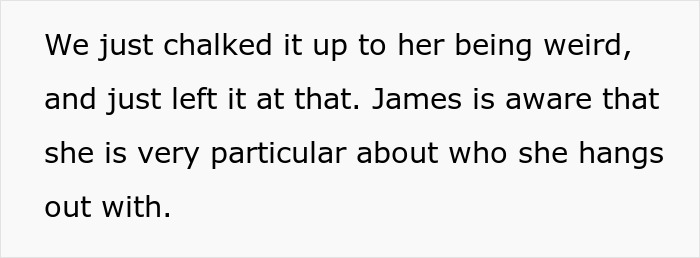 Text excerpt about woman accusing homeowners of ruining party because they didn&rsquo;t leave the home.