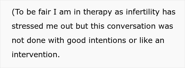 Text excerpt discussing therapy and infertility stress, relating to husband&rsquo;s anxiety and divorce during wife&rsquo;s IVF treatment.