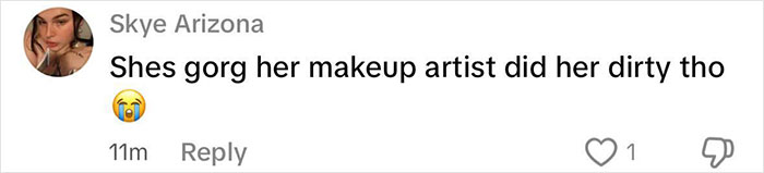 Screenshot of a social media comment criticizing the makeup of the newly crowned Miss America, mentioning concealer issues. Screenshot of a social media comment criticizing the makeup of the newly crowned Miss America, mentioning concealer issues.