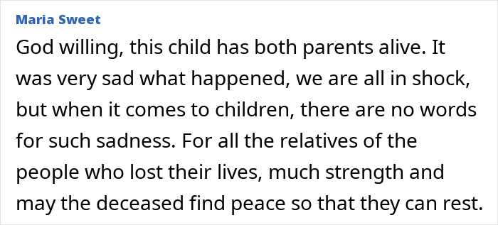 Comment expressing shock and sympathy after a Lisbon crash where a dad was feared lost but found alive after toddler son rescue