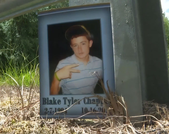 Photo of a memorial for a boy outdoors, related to a major breakthrough in a cold case investigation.