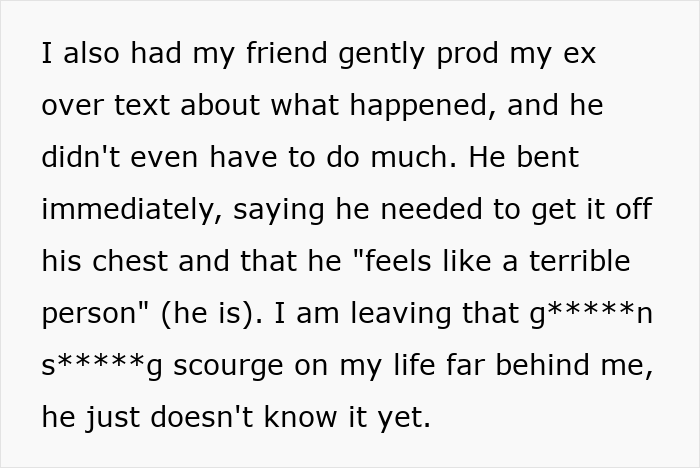 Text message conversation about an ex tampering with birth control and feeling guilty after pregnancy news is revealed. Text message conversation about an ex tampering with birth control and feeling guilty after pregnancy news is revealed.