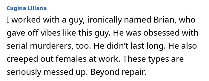 Text post from Cugina Liliana about a man named Brian resembling Bryan Kohberger linked to Idaho crimes discussion.