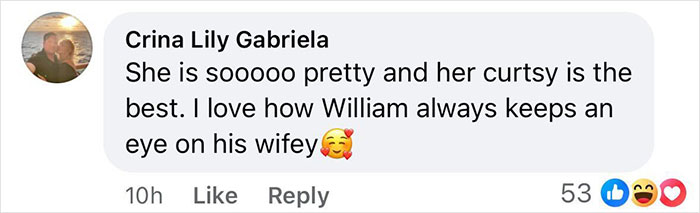 Comment praising Kate Middleton's grace and William's attentiveness after royal funeral with King Charles.
