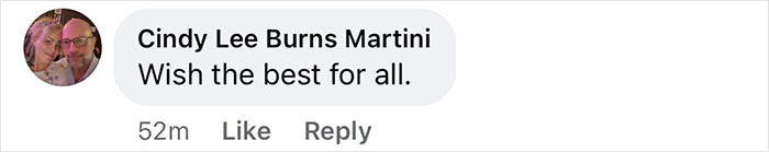 Comment from Cindy Lee Burns Martini wishing the best for all, related to Nicole Kidman and Keith Urban split clues.