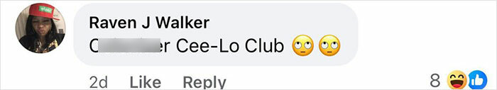 Comment mentioning Cee-Lo Club with eye-rolling emojis related to Brooklyn midwife&rsquo;s dice game safety concerns.