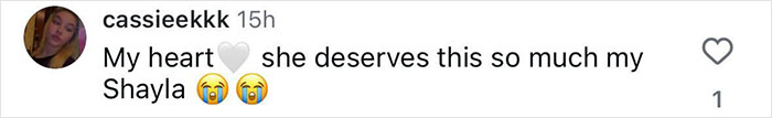 Screenshot of a social media comment expressing emotional support related to Selena Gomez's mom being snubbed at daughter's wedding. Screenshot of a social media comment expressing emotional support related to Selena Gomez's mom being snubbed at daughter's wedding.