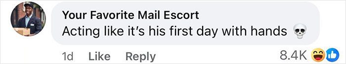 Screenshot of a social media comment reacting with humor and emojis to a viral clip raising worry among fans.