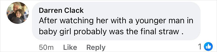 Facebook comment by Darren Clack discussing signs that hinted Nicole Kidman and Keith Urban's split in a casual social media setting.