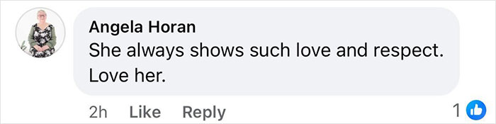 Comment on social media expressing love and respect after royal funeral and Kate Middleton's kiss on King Charles' cheek.