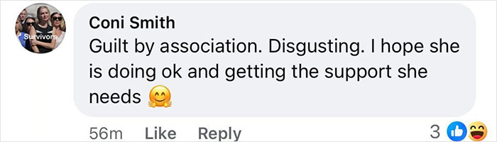 Comment from Coni Smith expressing concern and support for Tyler Robinson's trans partner amid disappearance. Comment from Coni Smith expressing concern and support for Tyler Robinson's trans partner amid disappearance.