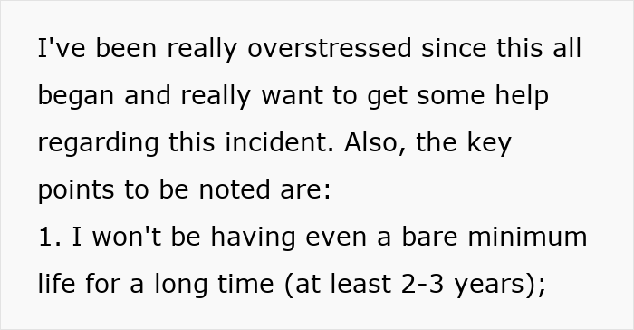 Text showing a stressed man writing about feeling overwhelmed after his fianc&eacute;e got upset over family dress shopping without her.