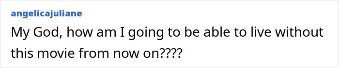 Fan comment expressing excitement about a Harry Potter and the Cursed Child fan-made trailer and desire for a full movie.