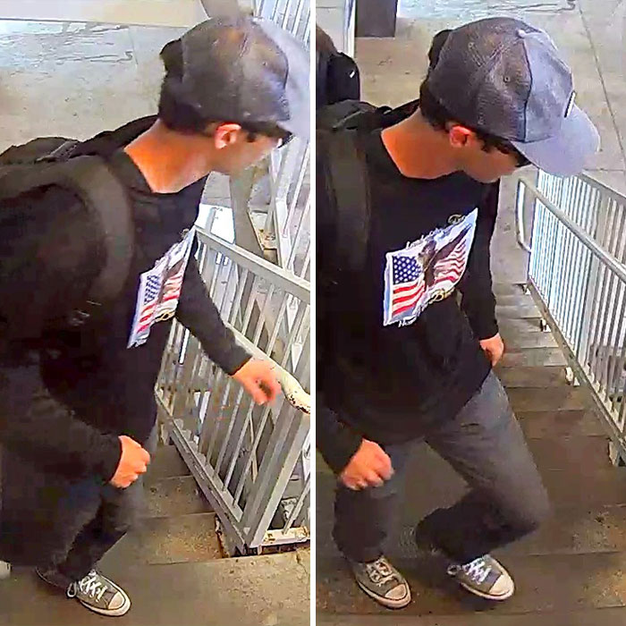 CCTV footage captures the main suspect wearing a cap and backpack during a daring escape in a fatal attack case.