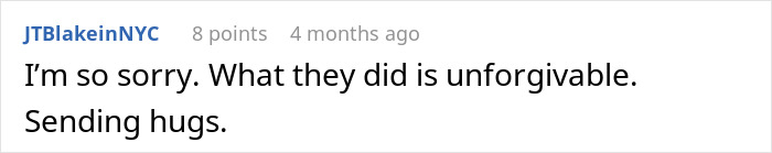 User comment expressing sympathy and support after a woman&rsquo;s world crumbles due to husband&rsquo;s dark secret revealed early in marriage.