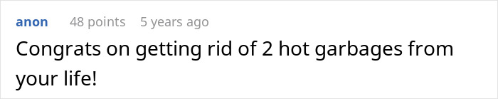 Comment praising a woman for dumping her boyfriend after being told her period is disgusting and should be hidden.