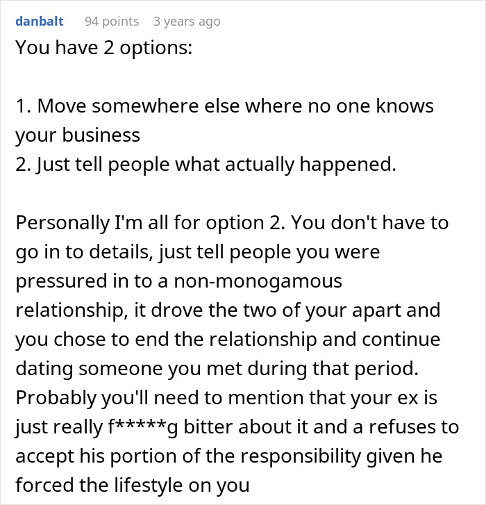 Man shares advice on handling regret after opening marriage to poly relationship and wife prefers her new partner.